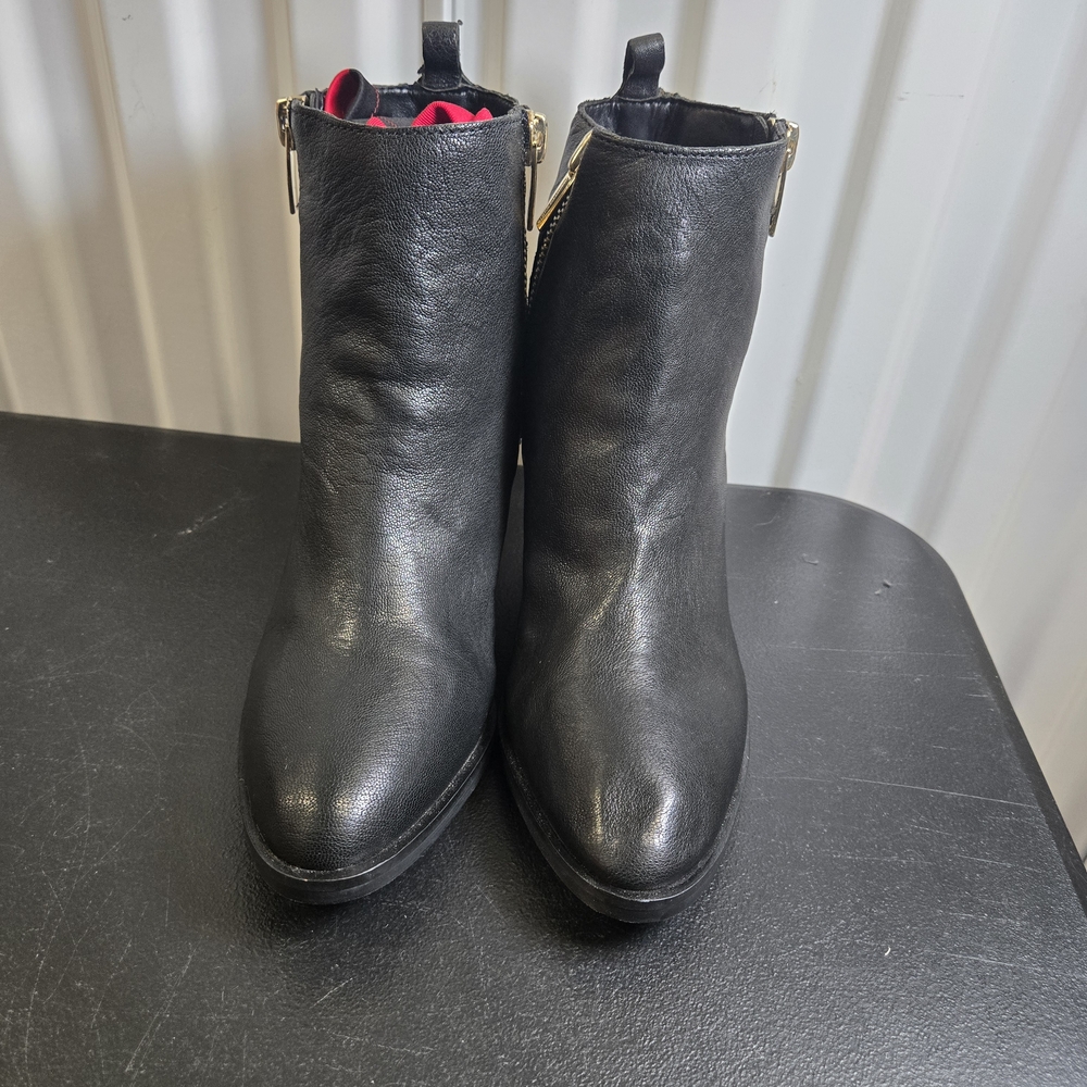 Vince Camuto Black Leather Ankle Boots